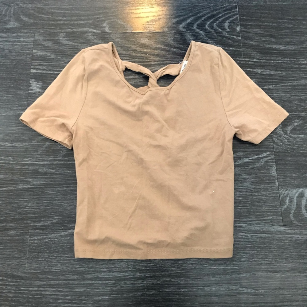 A juniors badge croptop with an open back🙂